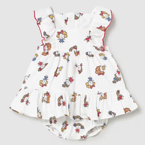 Mayoral Dress with Bloomers - Blanco