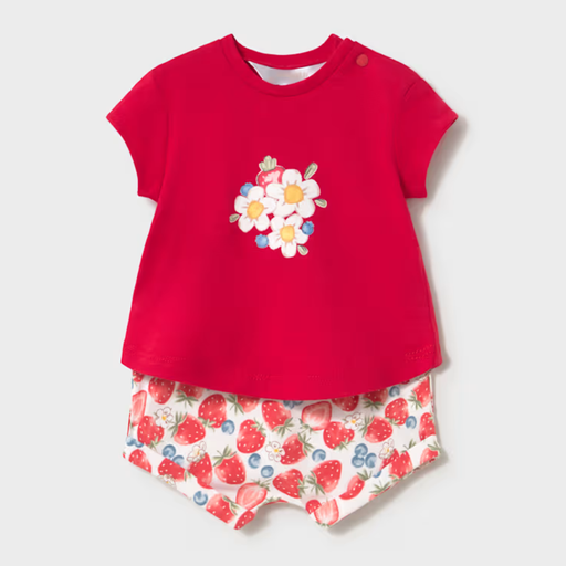 Mayoral Newborn Girl Set - Rojo(Flower)