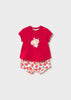 Mayoral Newborn Girl Set - Rojo(Flower)