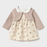 Mayoral Baby Girls Pink Dress with Build-In Knit Cardigan - Cipria Vig