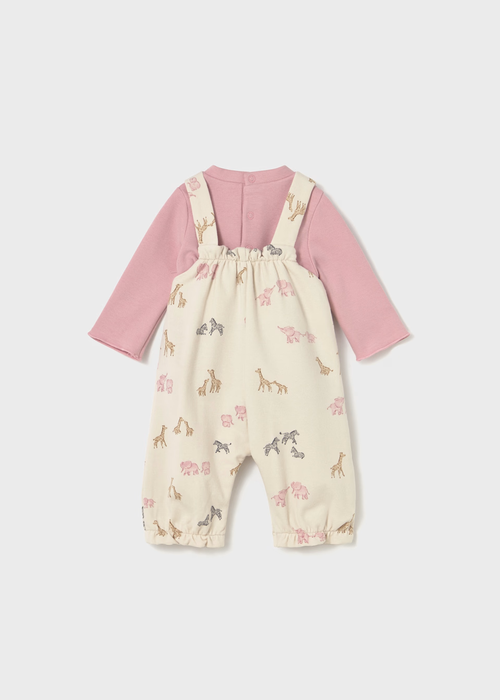 Mayoral Printed Dungarees Set - Orquidea