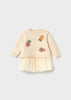 Mayoral Tricot/Tulle Dress Set - Cream