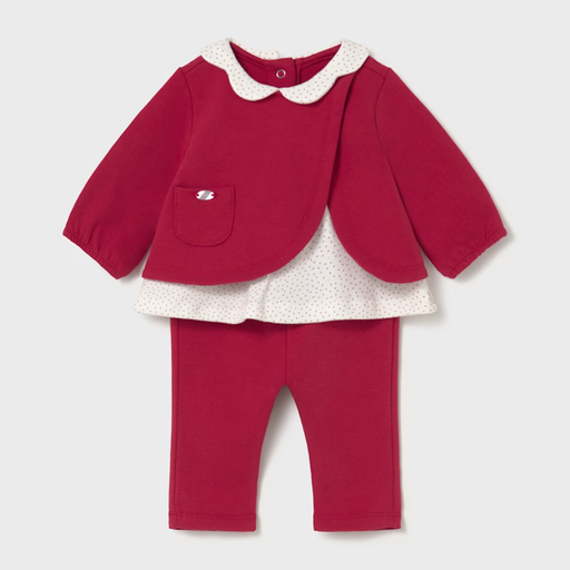 Mayoral Fleece Leggings Set - Guinda