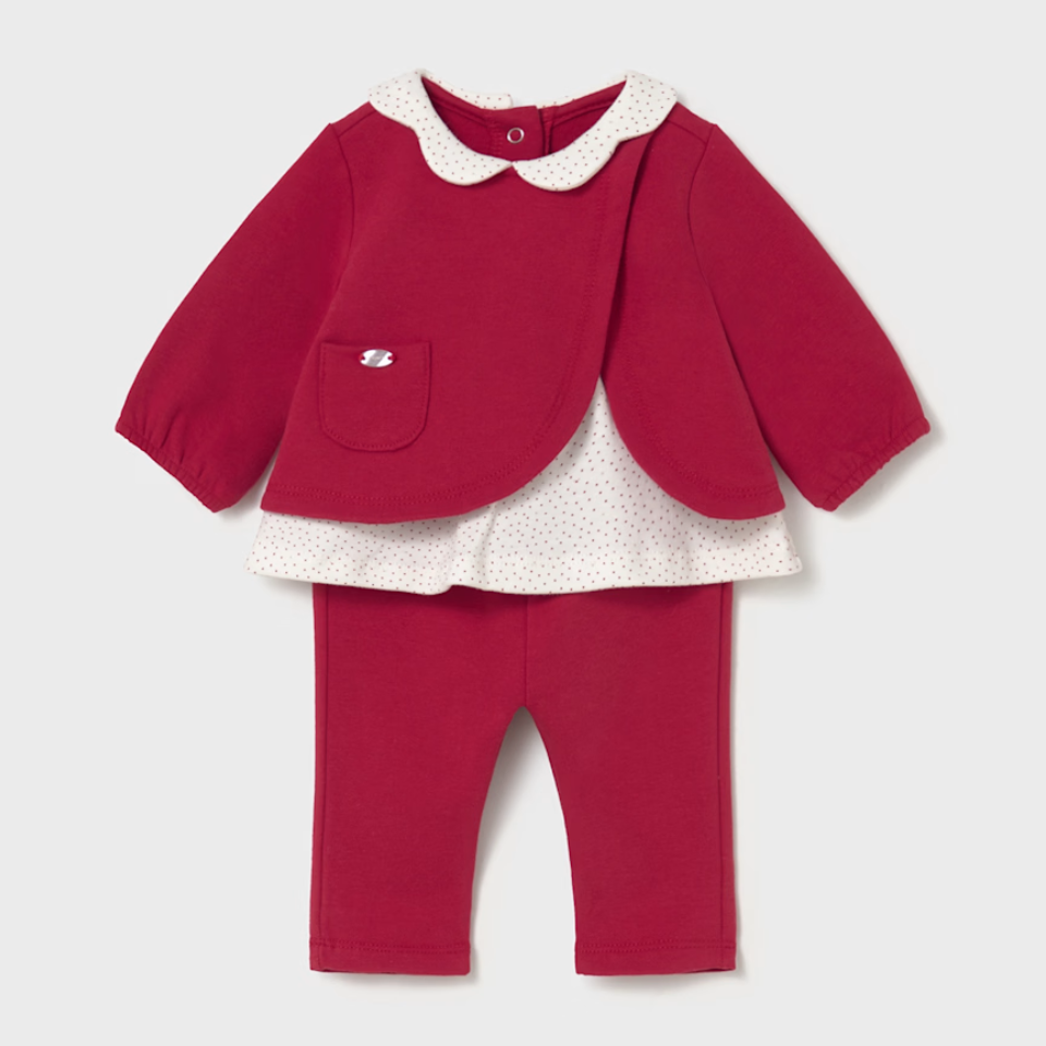 Mayoral Fleece Leggings Set - Guinda