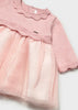 Mayoral Tricot/Tulle Dress - Rosa Baby