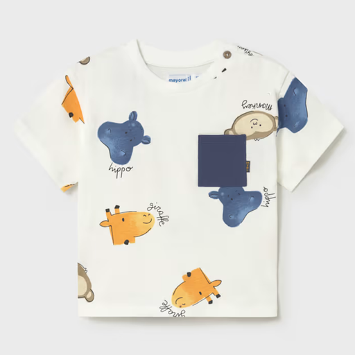 Mayoral Printed Short Sleeve T-Shirt - Nata