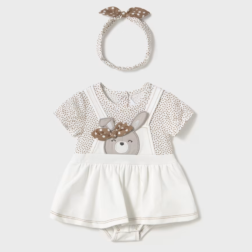 Mayoral Dungaree Skirt - Blanco