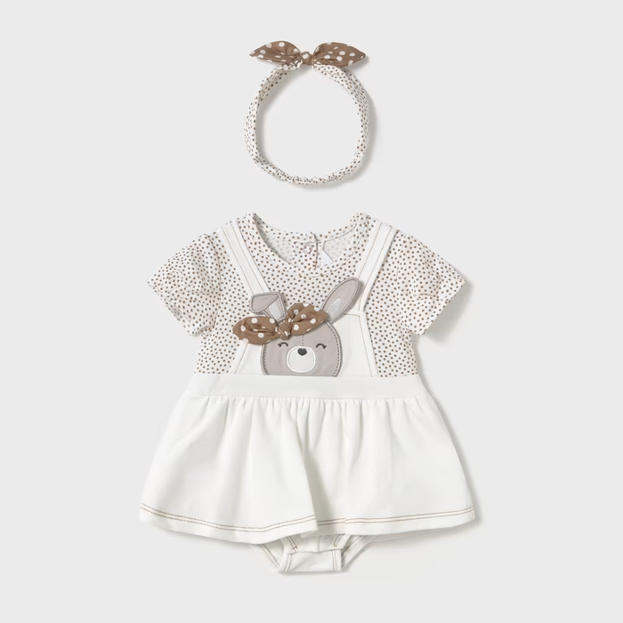 Mayoral Dungaree Skirt - Blanco