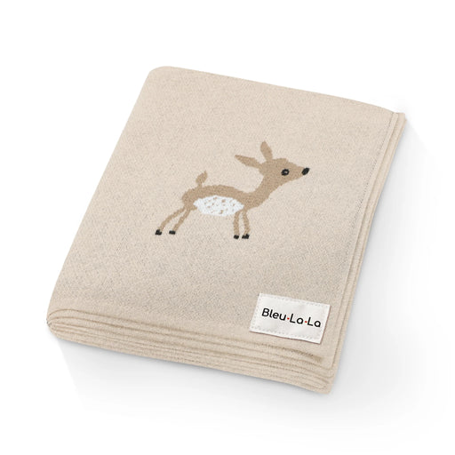 Bleu La La Swaddle Blanket Deer - Mocha