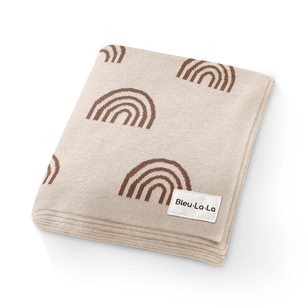Bleu La La Swaddle Blanket Rainbow - Taupe