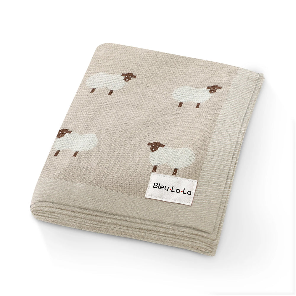 Bleu La La Swaddle Blanket Sheep - Kahki