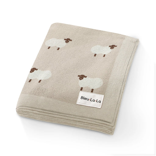 Bleu La La Swaddle Blanket Sheep - Kahki