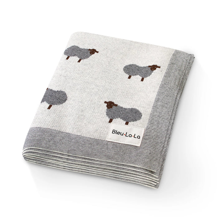 Bleu La La Swaddle Blanket Sheep - Ivory