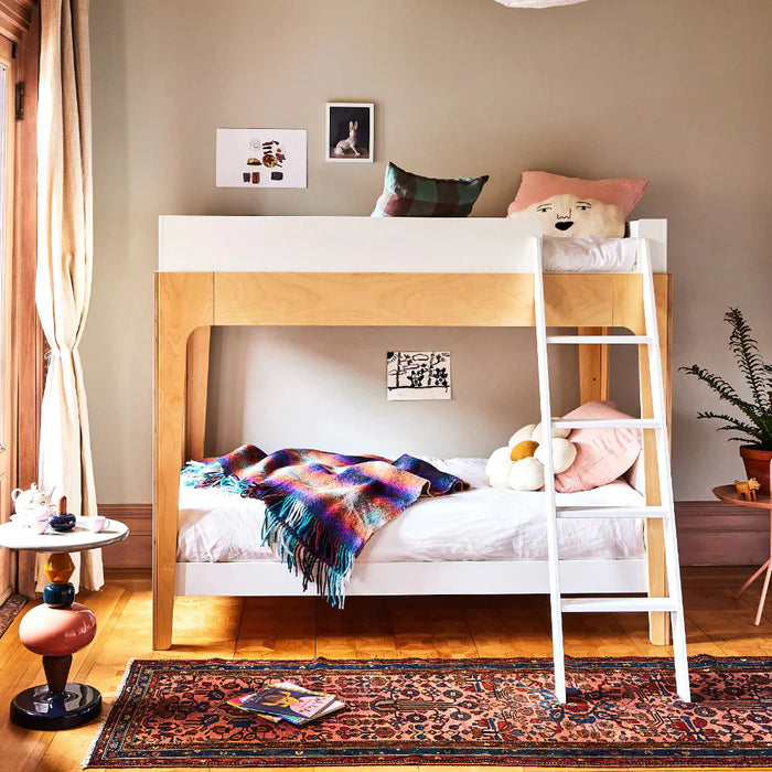 Oeuf Perch Bunk Bed Twin - White/Birch