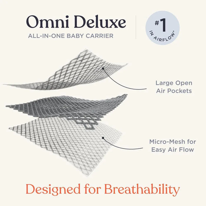 ErgoBaby Omni Deluxe Mesh Carrier - Pearl Grey