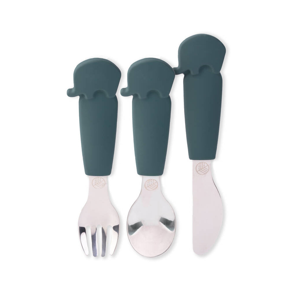Eco Rascals Elephant Cutlery - Teal