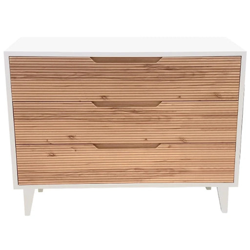 Pali Caravaggio Deluxe 3 Drawer Dresser - White/Biscotti