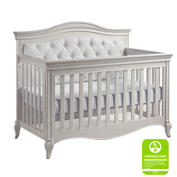 Pali Diamante Forever Crib with White Vinyl Panel - Vintage White (Markham Store Pick Up Only)