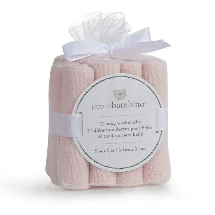 Piccolo Bambino Washcloth 12pk Pink