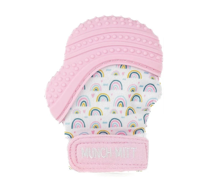 Malarkey Kids Teething Mitten - Pink Rainbow