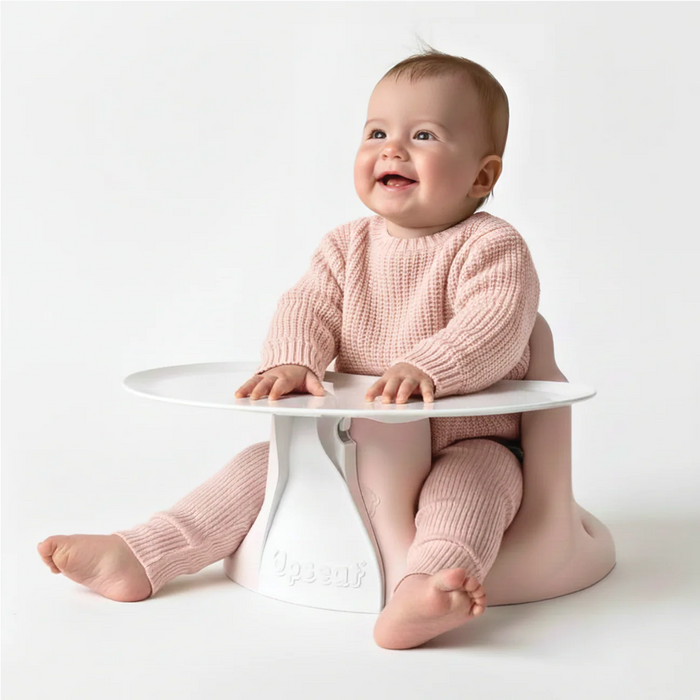 Upseat Baby Floor and Booster Seat with Tray - Pink