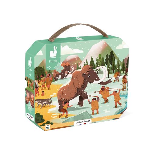 Janod Puzzle 100pcs - Prehistoric Frieze