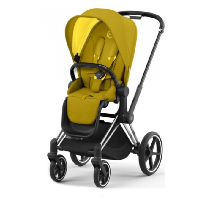 Cybex Priam4 - Chrome Black Frame w/ Mustard Yellow Seat