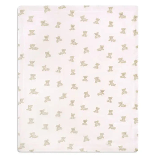 Piccolo Bambino Bear Printed Plush Blanket 30''x40'' - Pink