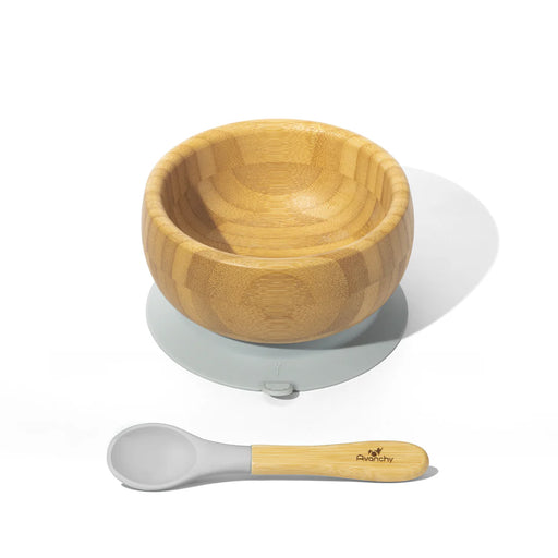 Avanchy Baby Bamboo Bowl&Spoon Gray