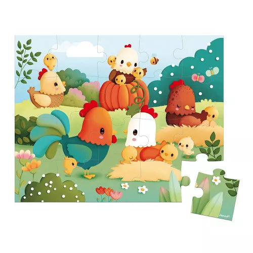 Janod Puzzle 20pcs - Welcome To The Farmyard
