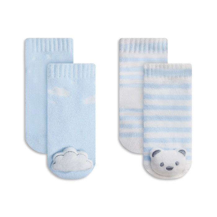 Piccolo Bambino 2pk Rattle Socks - Blue