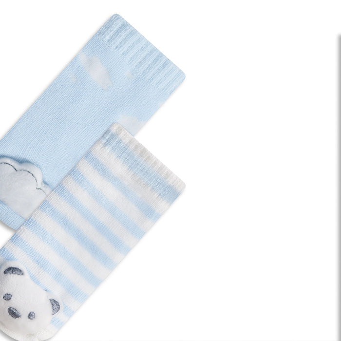 Piccolo Bambino 2pk Rattle Socks - Blue