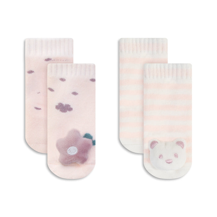 Piccolo Bambino 2pk Rattle Socks - Pink