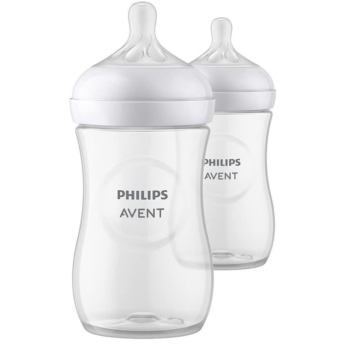 Avent Natural Bottle Clear 9oz 1M+ - 2pack