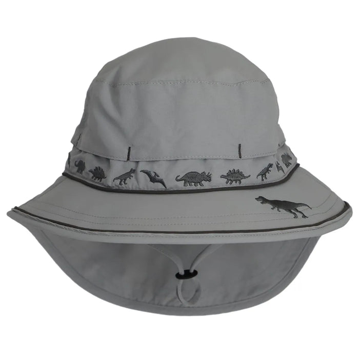 Calikids Sun Hat - Harbor Grey Dino