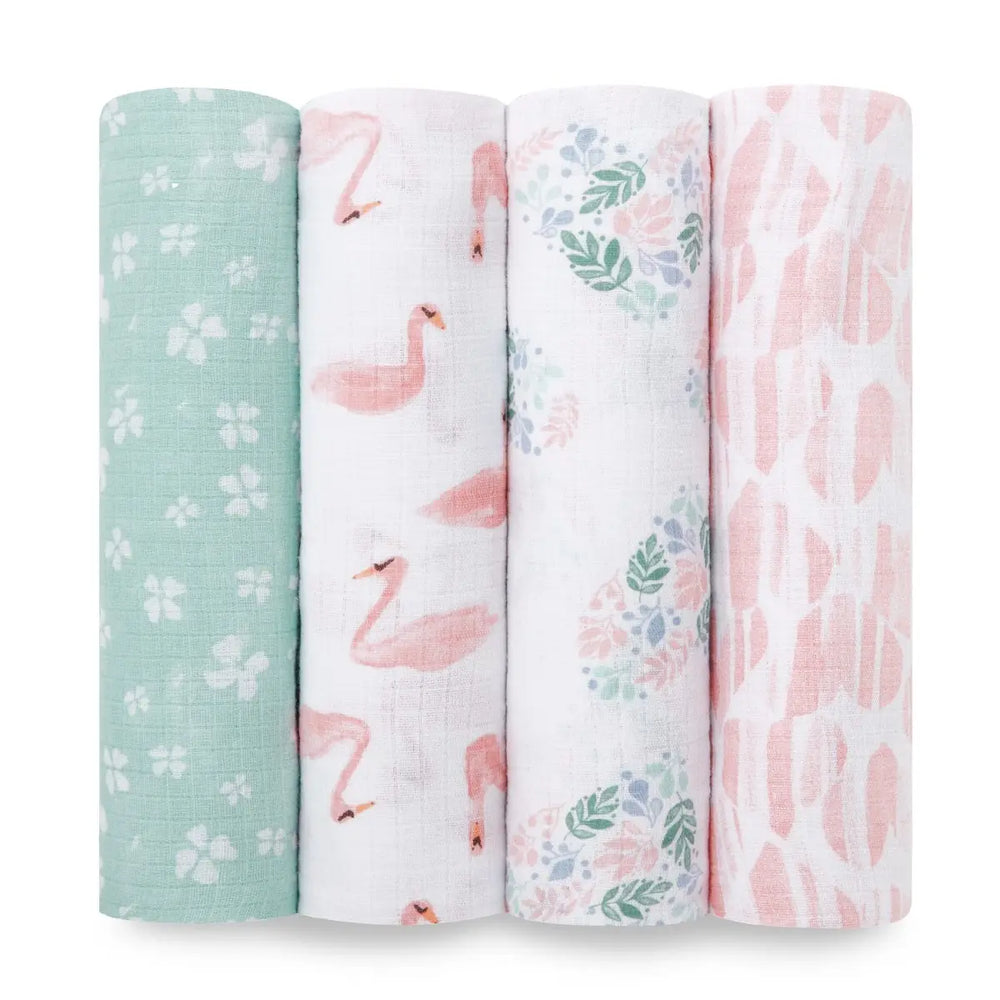 Aden + Anasis Muslin Swaddle Blanket 4pc - Briar Rose