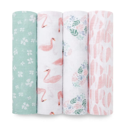 Aden + Anasis Muslin Swaddle Blanket 4pc - Briar Rose