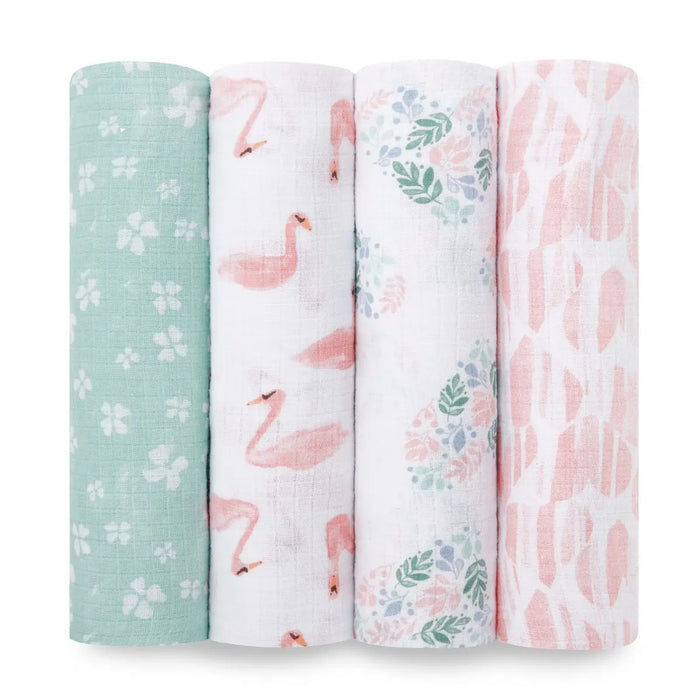 Aden + Anasis Muslin Swaddle Blanket 4pc - Briar Rose