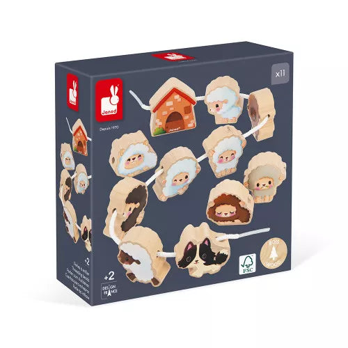 Janod Farm: Thread Your Own Sheep Beads J03312