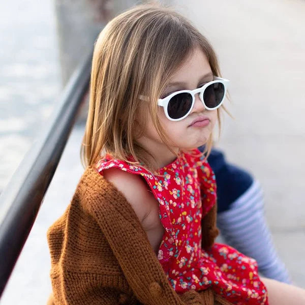 Babiators Keyhole Sunglasses -  Wicked White 3-5yrs LTD036