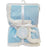 Honey Bunny Reversible Plush Blanket 30"x36" - Blue B1218