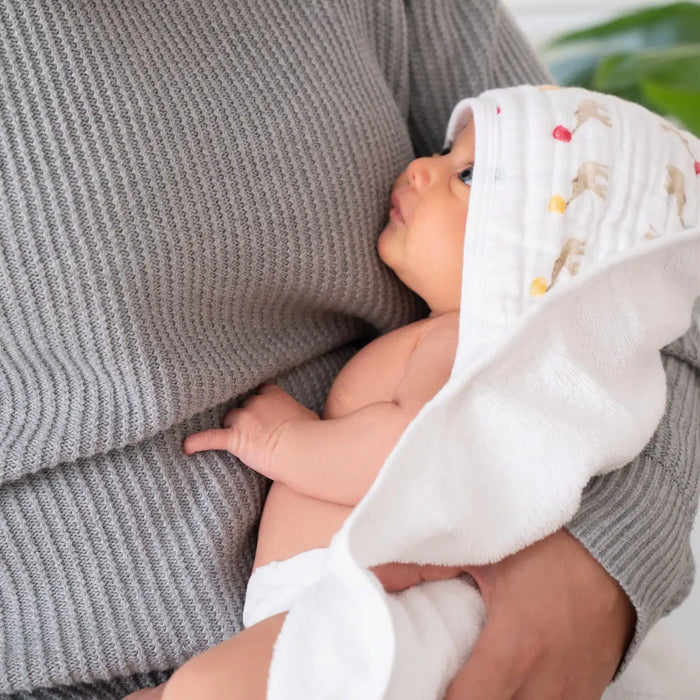 Aden + Anasis Muslin Hooded Towels 2pc - Elephant Circus