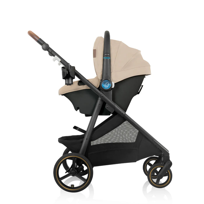 Evenflo Shyft Intuiti Travel System w/ Revolve LiteMax NXT & Sensory Soothe - Travertine (Gold) TS101212547C