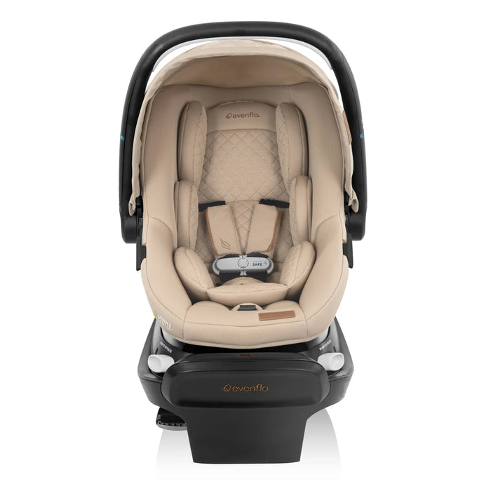 Evenflo Shyft Intuiti Travel System w/ Revolve LiteMax NXT & Sensory Soothe - Travertine (Gold) TS101212547C