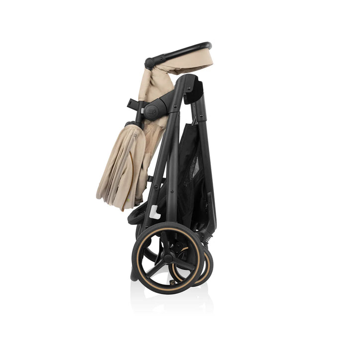 Evenflo Shyft Intuiti Travel System w/ Revolve LiteMax NXT & Sensory Soothe - Travertine (Gold) TS101212547C