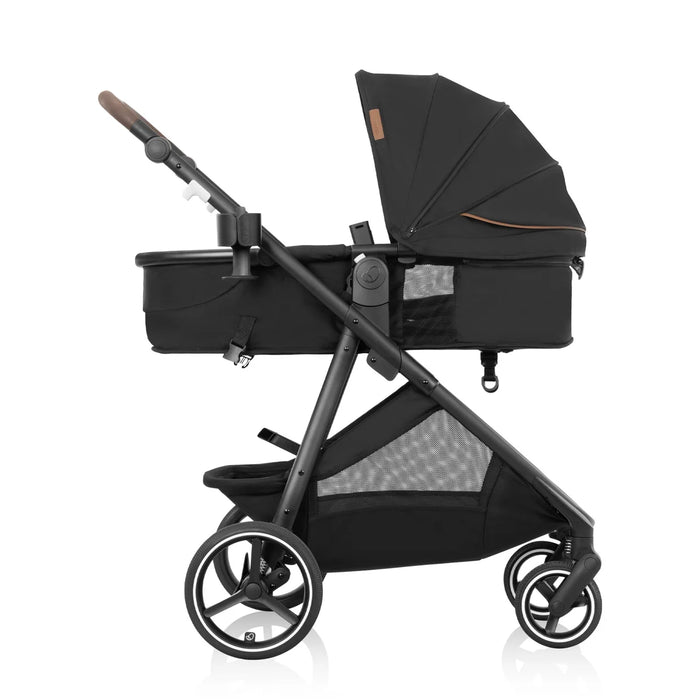 Evenflo Shyft Intuiti Travel System w/ Revolve LiteMax NXT & Sensory Soothe - Jasper Black (Gold) TS101212534C