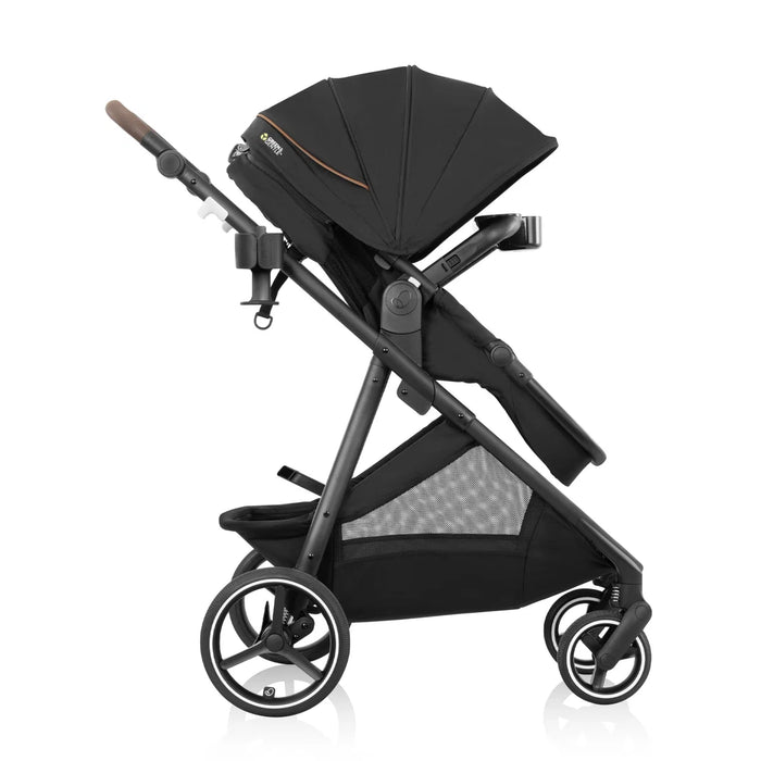 Evenflo Shyft Intuiti Travel System w/ Revolve LiteMax NXT & Sensory Soothe - Jasper Black (Gold) TS101212534C