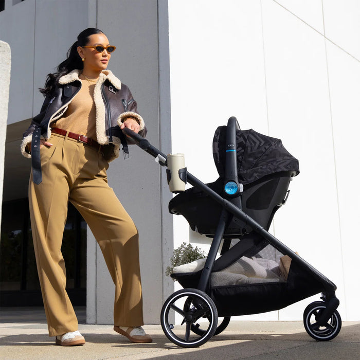 Evenflo Shyft Intuiti Travel System w/ Revolve LiteMax NXT & Sensory Soothe - Jasper Black (Gold) TS101212534C