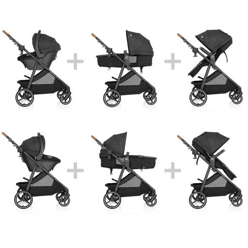 Evenflo Shyft Intuiti Travel System - Black Shale w/ Revolve LiteMax NXT