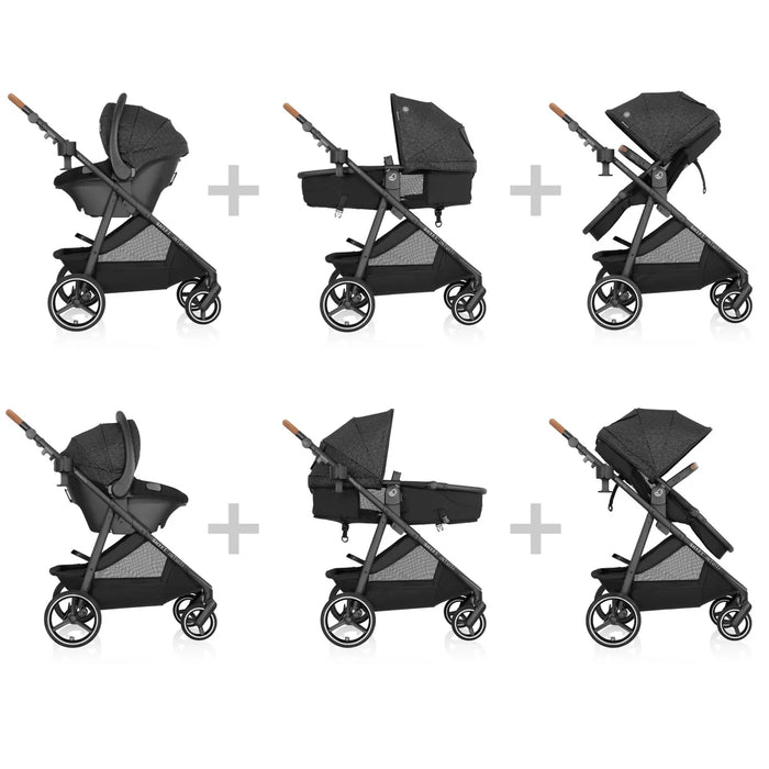 Evenflo Shyft Intuiti Travel System - Black Shale w/ Revolve LiteMax NXT